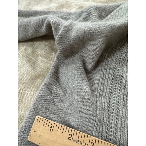 Calvin Klein jeans Women's 100% Cashmere Open Front Pale Gray Sweater Sz s - Picture 15 of 16